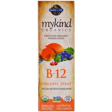 【生命花园】美国Garden of life甲钴胺维生素 B-12 精华喷剂 （树莓味）58ml/瓶