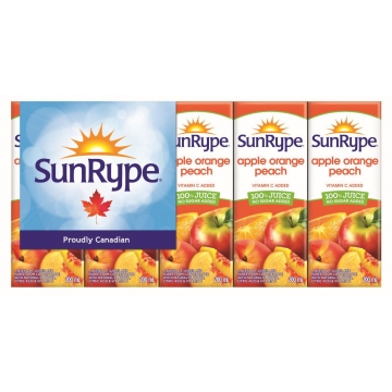 SunRype 苹果桃子橙子汁 5*200ml