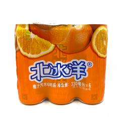 北冰洋橙汁汽水   330ml*6瓶