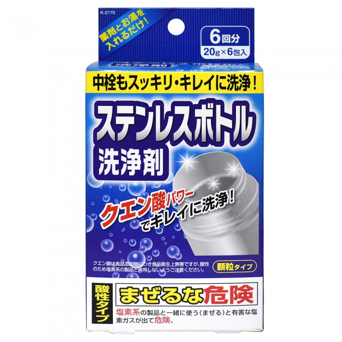 日本原裝進口紀陽不鏽鋼瓶檸檬酸清潔劑20g*6 - GO购亚洲超市-Kelowna站