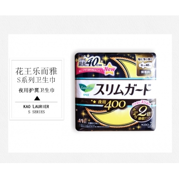 日本 KAO花王衛生巾樂而雅S系列夜用40cm 11枚 有香型