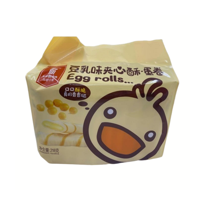 咔啰卡曼 豆乳味夹心酥蛋卷218g Tmart Supply Chain Inc 专业提供水果蔬菜 海鲜水产 肉禽蛋奶 熟食腊味等生鲜食品